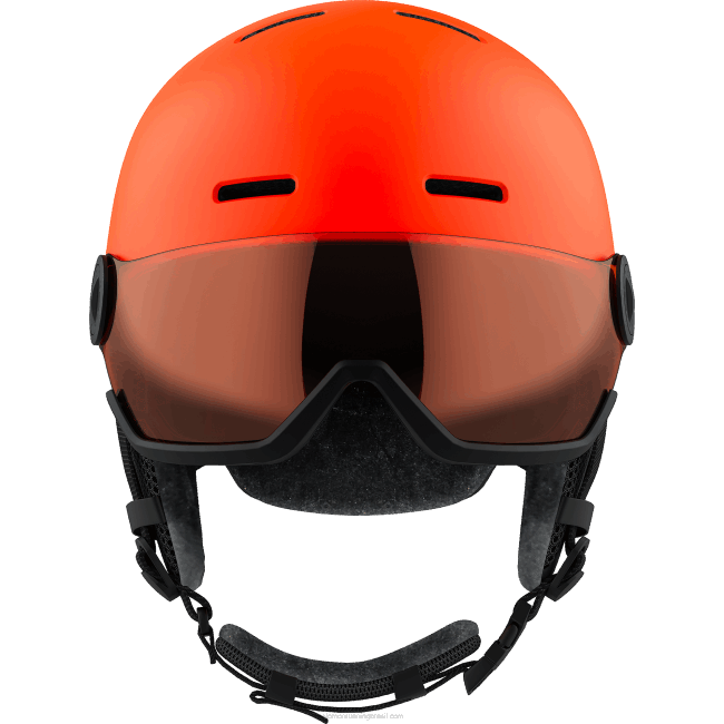 Salomon46081392 júnior - capacete infantil - viseira grom chama