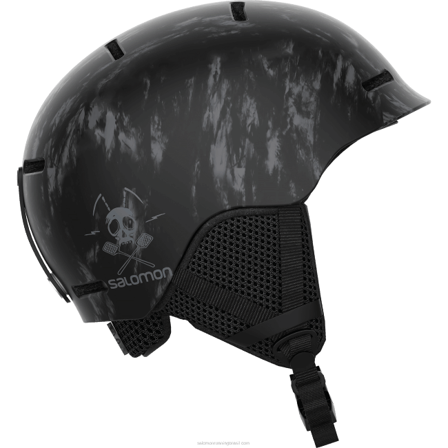 Salomon46081395 júnior - capacete infantil - grom gravata preta e tintura