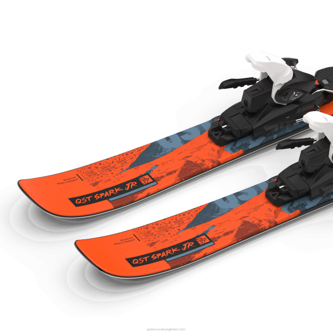 Salomon46081365 júnior - pacote de esqui freestyle para crianças - qst spark m (e l6) chama/copen azul/preto