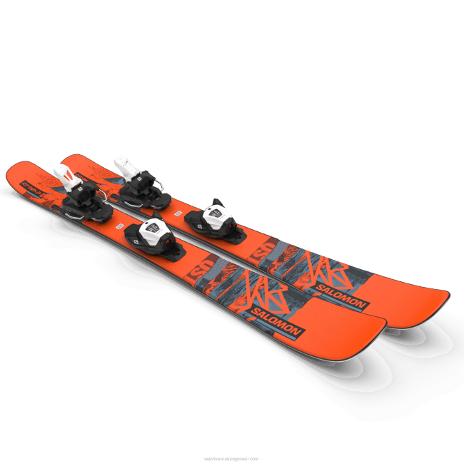 Salomon46081365 júnior - pacote de esqui freestyle para crianças - qst spark m (e l6) chama/copen azul/preto