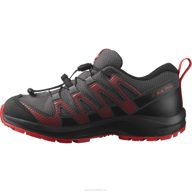 Salomon46081361 júnior - sapatos infantis - xa pro v8 clima à prova d'água ímã/preto/vermelho papoula