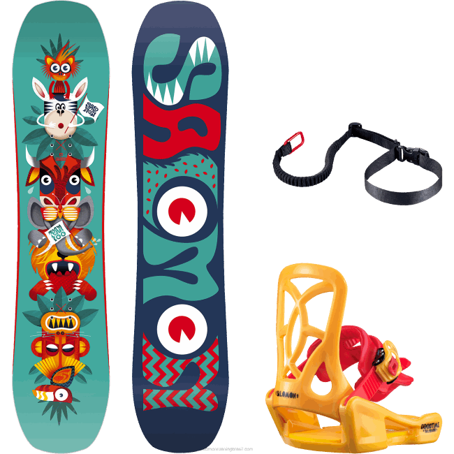 Salomon46081429 júnior - snowboard infantil - pacote de equipe l41219400