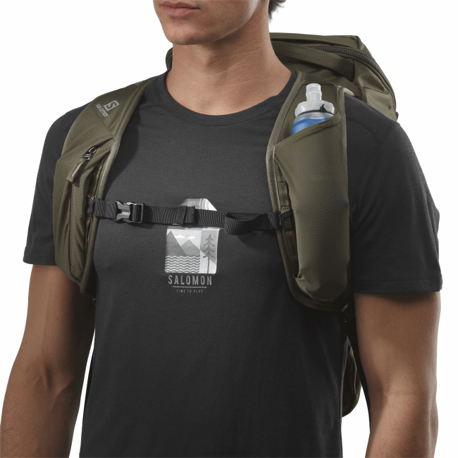 Salomon4608404 bolsa de viagem masculina - outlife pack 20 martini olive/olive night