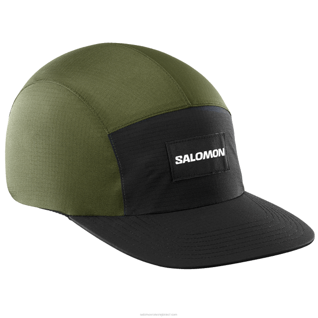 Salomon4608444 boné masculino - cinco painéis à prova d'água bonatti noite da floresta