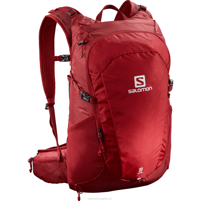 Salomon4608367 bolsa masculina para o dia a dia - trailblazer 30 pimenta malagueta/dália vermelha/ébano