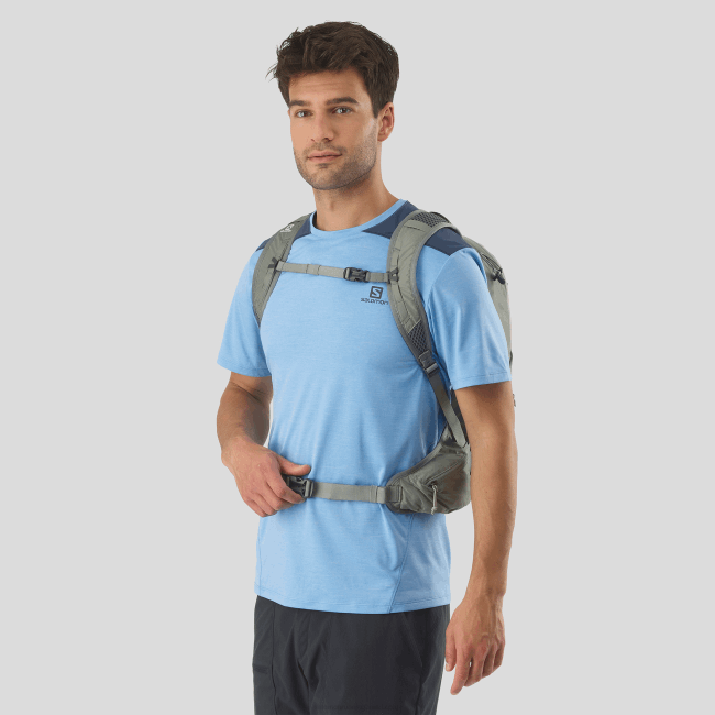Salomon4608373 bolsa masculina para o dia a dia - trailblazer 20 ferro forjado/sábio sedona