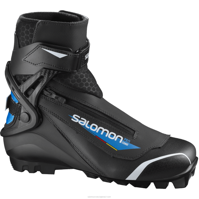 Salomon4608699 botas nórdicas clássicas de patinação masculina - pro combi pilot marinho escuro/preto/azul processo