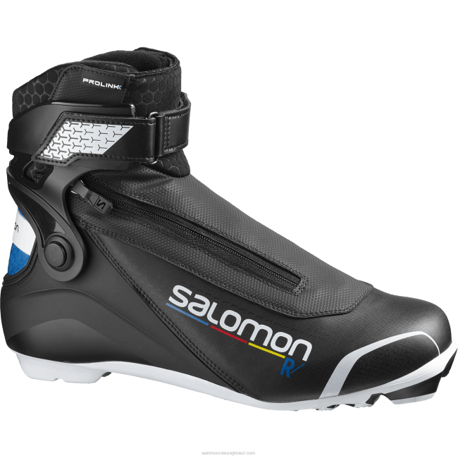 Salomon4608704 botas masculinas clássicas de patinação nórdica - r/ preto/azul processo