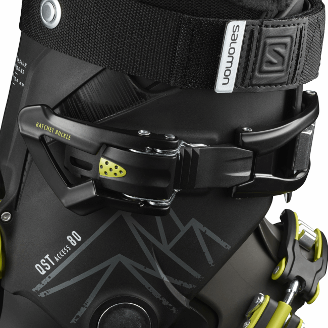 Salomon46081226 botas all-mountain masculinas - qst access 80 preto/beluga/verde ácido