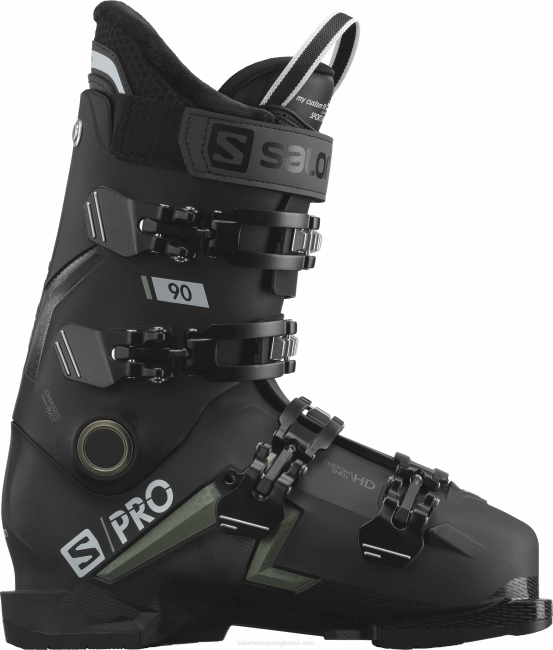 Salomon46081240 botas de pista para homem - s/pro mv 90 cs preto/verde óleo/branco