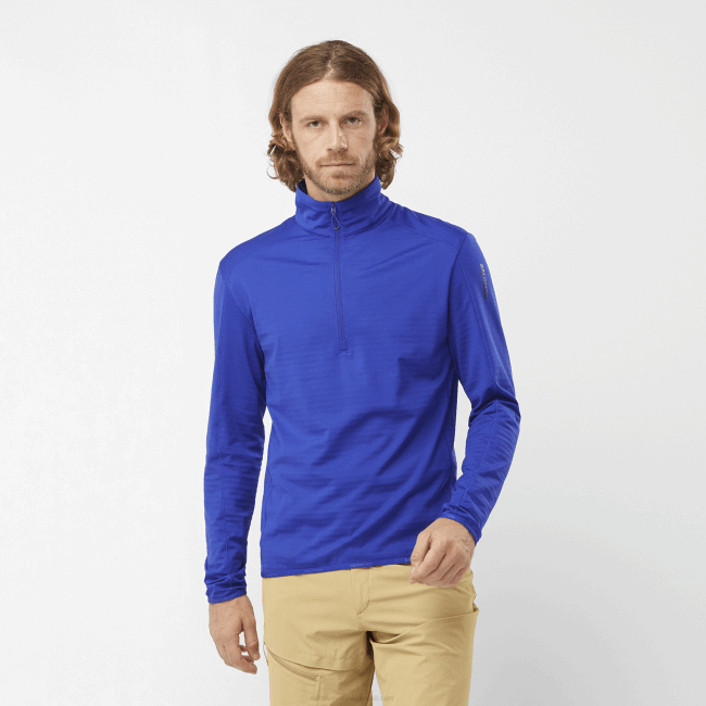 Salomon4608548 midlayer meio zíper masculino - essencial lightwarm navegar na internet