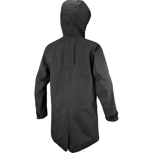 Salomon4608550 jaqueta shell masculina - 3L de comprimento preto profundo