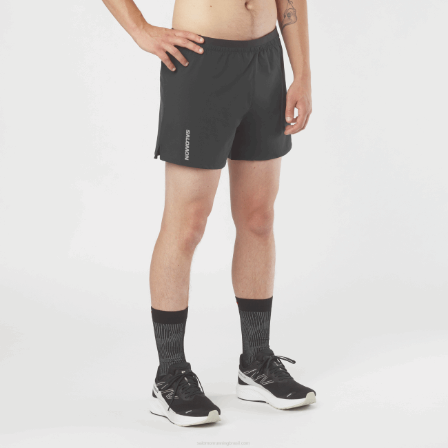 Salomon4608272 calções de homem - cruz 5 preto profundo