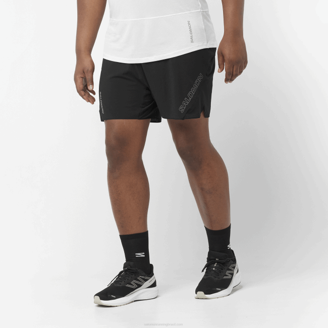 Salomon4608289 calções de homem - sense aero 5 preto profundo