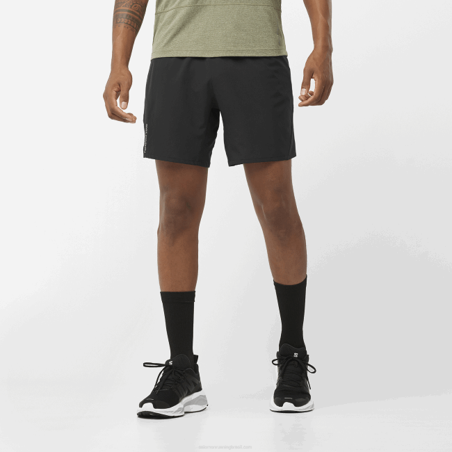 Salomon4608295 calções de homem - cruz 7 preto profundo
