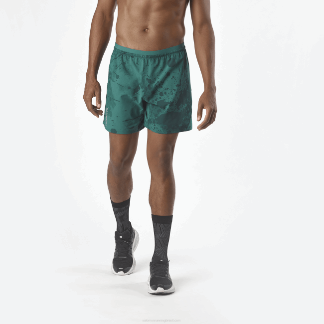 Salomon4608296 calções de homem - cruz 7 pinheiro pacífico/ao/ponderosa