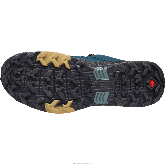 Salomon460817 sapatos de caminhada masculinos - x ultra 4 gore-tex legião azul/preto/folha de outono