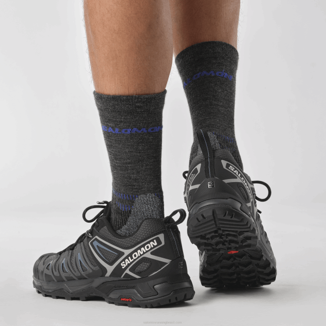 Salomon460821 tênis de caminhada masculino - x ultra pioneiro aero cinzas preto/ébano/azul