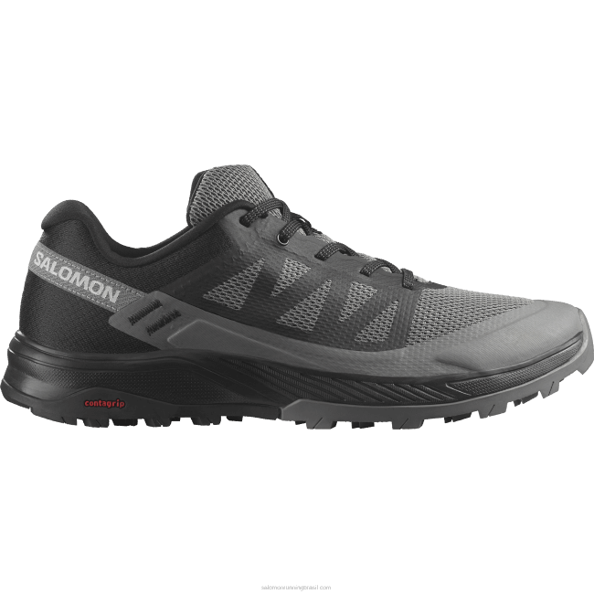 Salomon460822 sapatos de caminhada masculinos - outrise preto/estanho