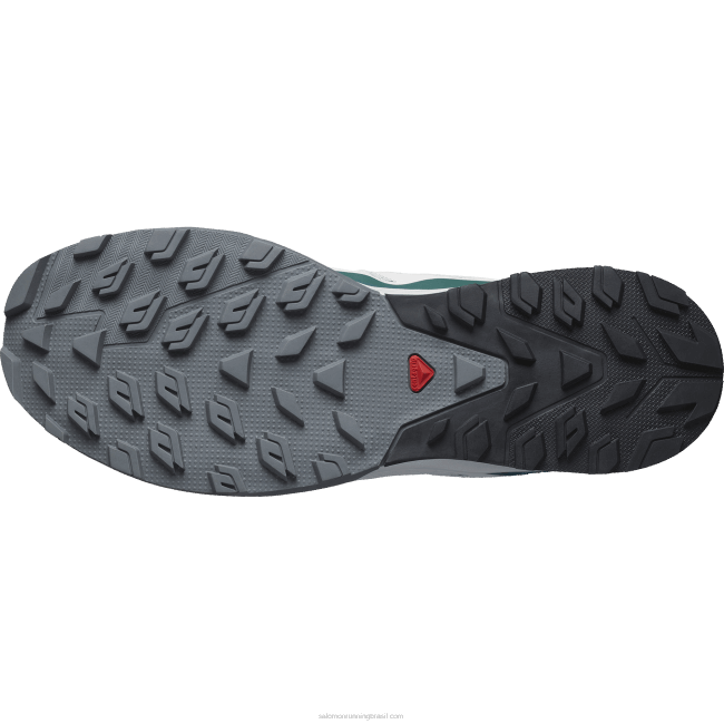 Salomon460823 sapatos de caminhada masculinos - outrise rocha lunar/preta/azul argel