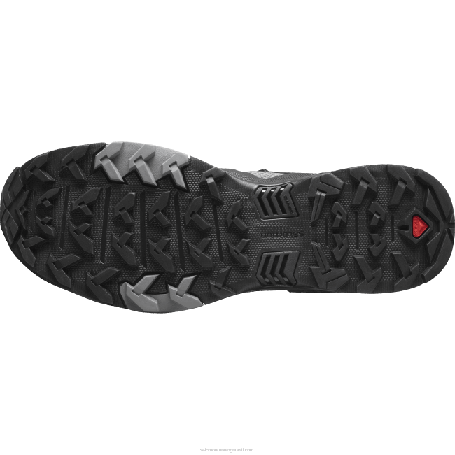 Salomon460826 sapatos de caminhada masculinos - x ultra 4 sombra tranquila/preto