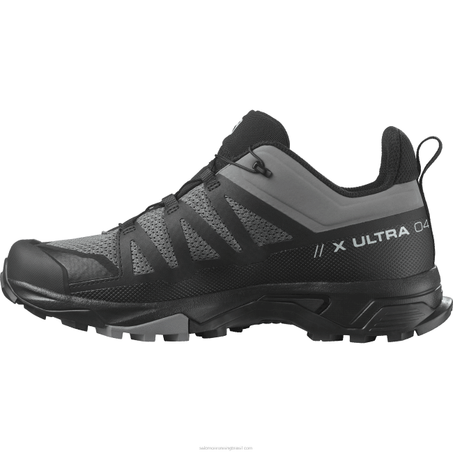 Salomon460826 sapatos de caminhada masculinos - x ultra 4 sombra tranquila/preto
