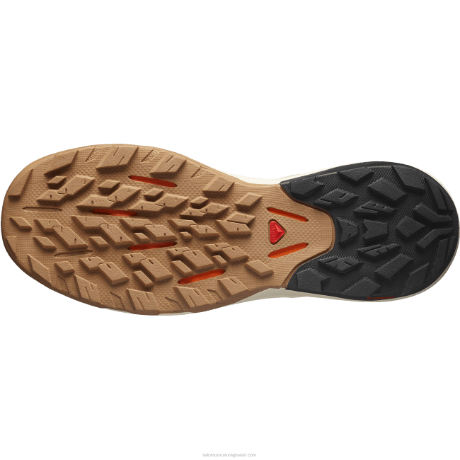 Salomon460829 sapatos de caminhada masculinos - outpulse ferro forjado/areia branqueada/laranja vibrante