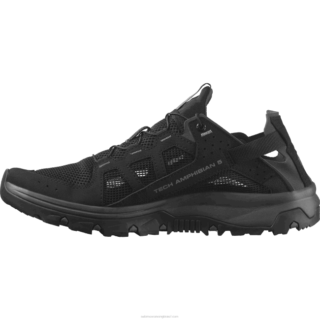 Salomon46082 sapatos de água para homem - techamphibian 5 preto/ímã/monumento
