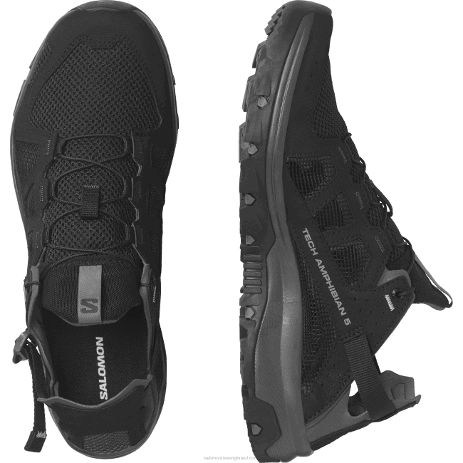 Salomon46082 sapatos de água para homem - techamphibian 5 preto/ímã/monumento