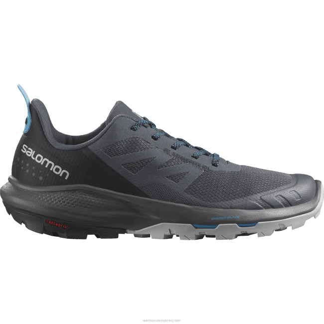 Salomon460830 sapatos de caminhada masculinos - outpulse ébano/preto/azul argel