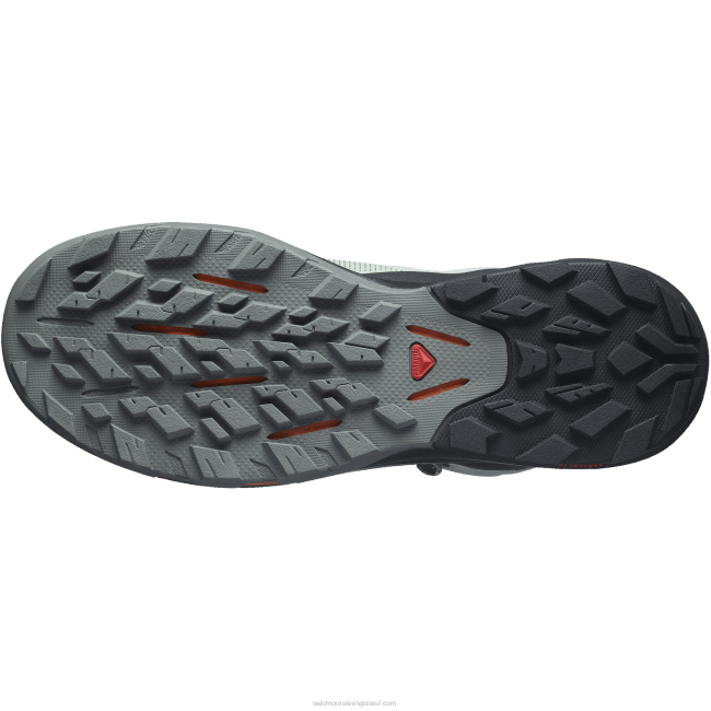 Salomon460831 botas de caminhada masculinas - outpulse mid gore-tex ferro forjado/preto/laranja vibrante
