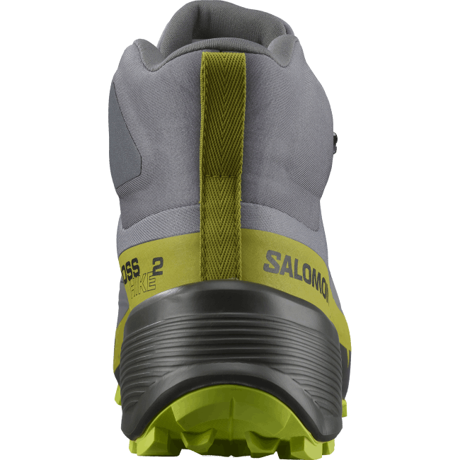 Salomon460835 botas de caminhada masculinas - caminhada cruzada 2 mid gore-tex sombra tranquila/lima ácida/lima dourada
