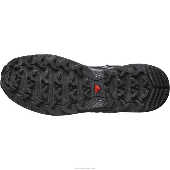 Salomon460840 botas de caminhada masculinas - x ultra pioneiro mid clima à prova d'água preto/ímã/monumento