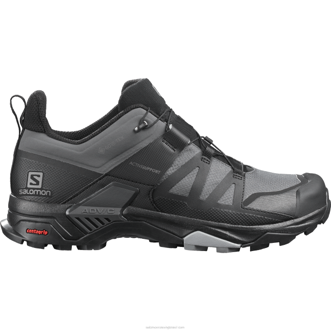 Salomon460841 sapatos de caminhada masculinos - x ultra 4 wide gore-tex ímã/preto/monumento