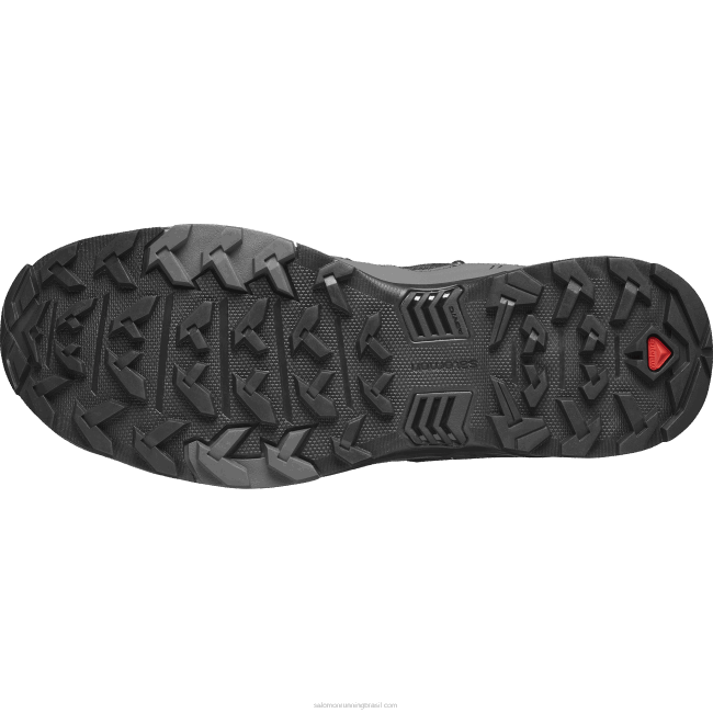 Salomon460842 botas de caminhada masculinas - x ultra 4 mid wide gore-tex preto/ímã/azul pérola