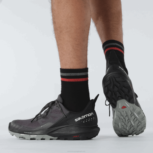 Salomon460844 sapatos de caminhada masculinos - outpulse gore-tex ímã/preto/ferro forjado