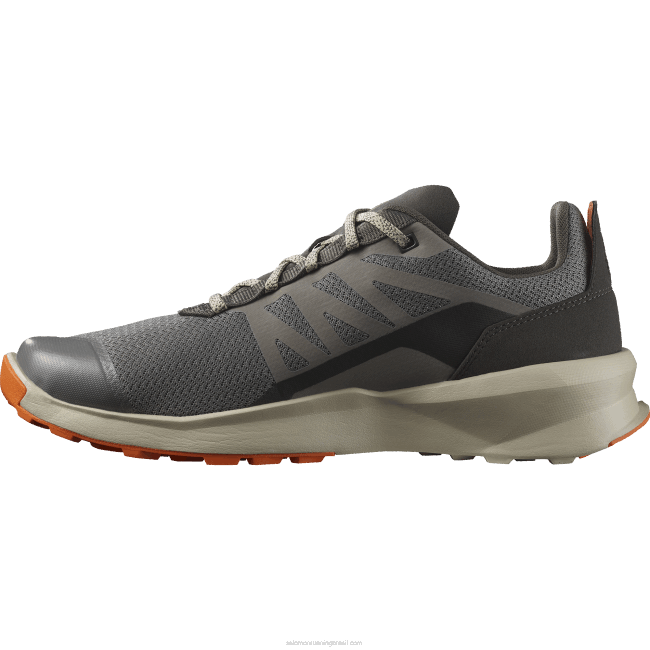 Salomon460848 sapatos de caminhada masculinos - patrulha estanho/cinza pena/íbis escarlate