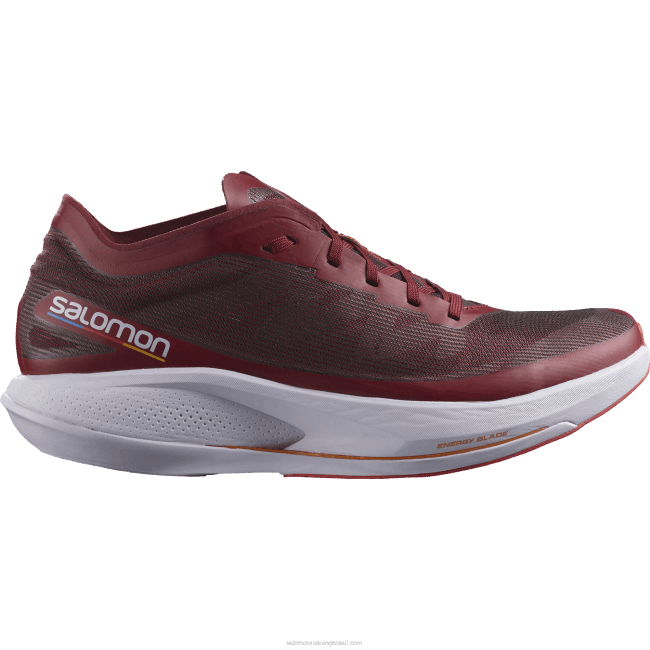 Salomon46081072 tênis de corrida masculino - fantasma ciclismo vermelho/roxo urze/laranja vibrante