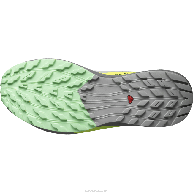 Salomon46081431 Tênis de corrida masculino - Sense Ride 5 liga/sombra silenciosa/amarelo de segurança