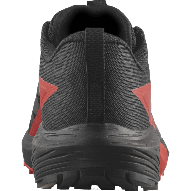Salomon46081432 Tênis de corrida masculino - Sense Ride 5 preto/vermelho ardente