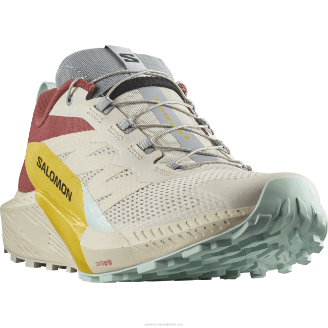 Salomon46081435 Tênis de corrida masculino - Sense Ride 5 dia chuvoso/molho quente/frésia