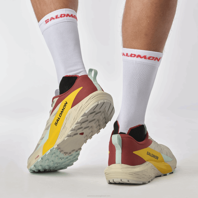 Salomon46081435 Tênis de corrida masculino - Sense Ride 5 dia chuvoso/molho quente/frésia