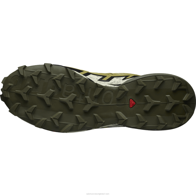 Salomon46081450 tênis de corrida masculino - speedcross 6 alho-poró verde/preto/areia branqueada