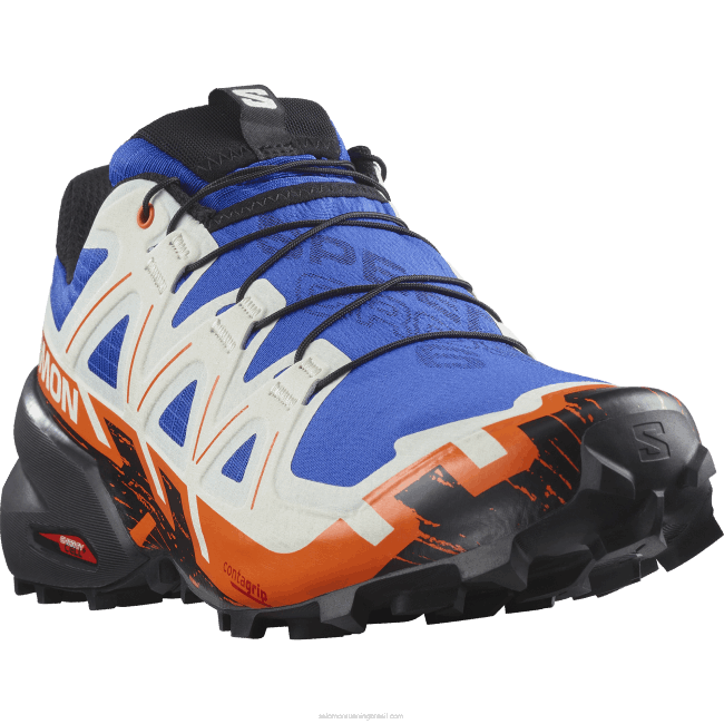 Salomon46081456 tênis de corrida masculino - speedcross 6 lápis azul/preto/íbis escarlate