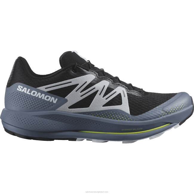 Salomon46081459 tênis de corrida masculino - trilha pulsar preto/azul china/gelo ártico