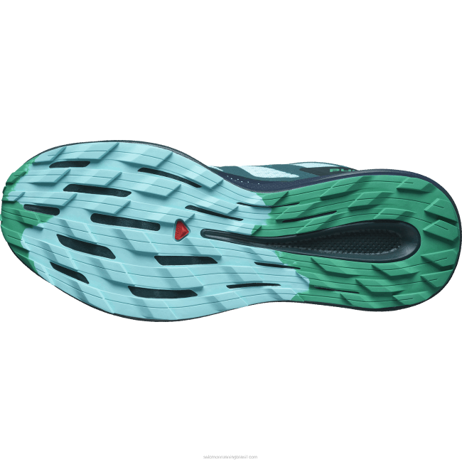 Salomon46081460 tênis de corrida masculino - trilha pulsar brilho azul/carbono/esmeralda