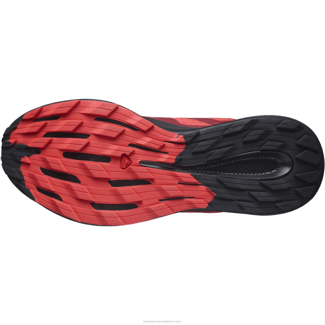 Salomon46081463 tênis de corrida masculino - trilha pulsar vermelho papoula/bicicleta vermelho/preto