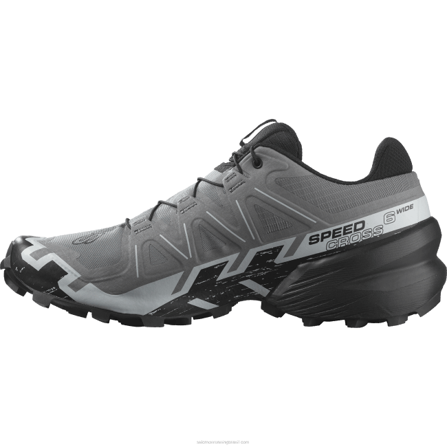 Salomon46081470 tênis de corrida masculino - speedcross 6 largo sombra tranquila/preto/azul pérola