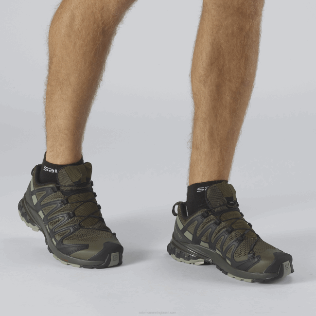 Salomon46081473 tênis de corrida masculino - xa pro 3d v8 wide folha de uva/turfa/sombra