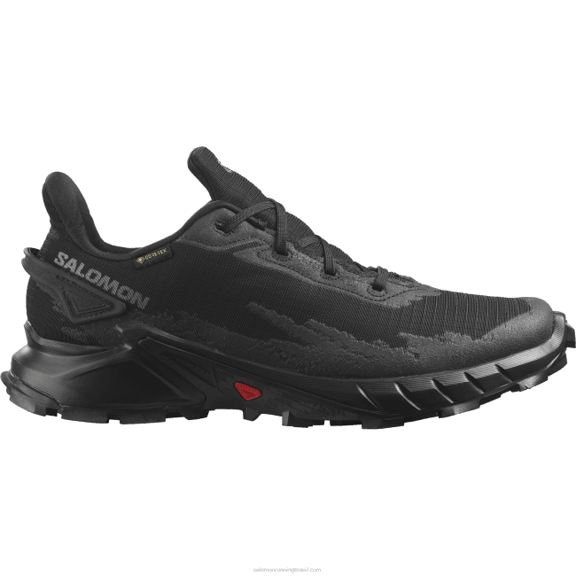 Salomon46081475 tênis de corrida masculino - alphacross 4 gore-tex preto